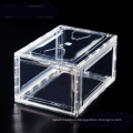 Plastic Sneaker Stackable Storage Transparent Boxes Drop Front Custom Wholesale Drawer Type Magnetic Clear Shoe Box